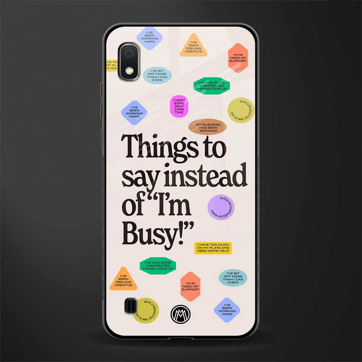 10 Things To Say Phone Case for Samsung Galaxy A10| Glass Case