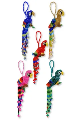 12 PACK Beaded Parrot Ornaments, Only $7.95 ea!