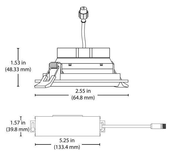 2-inch LED Gimbal Recessed Downlight in Nickel, 4000K