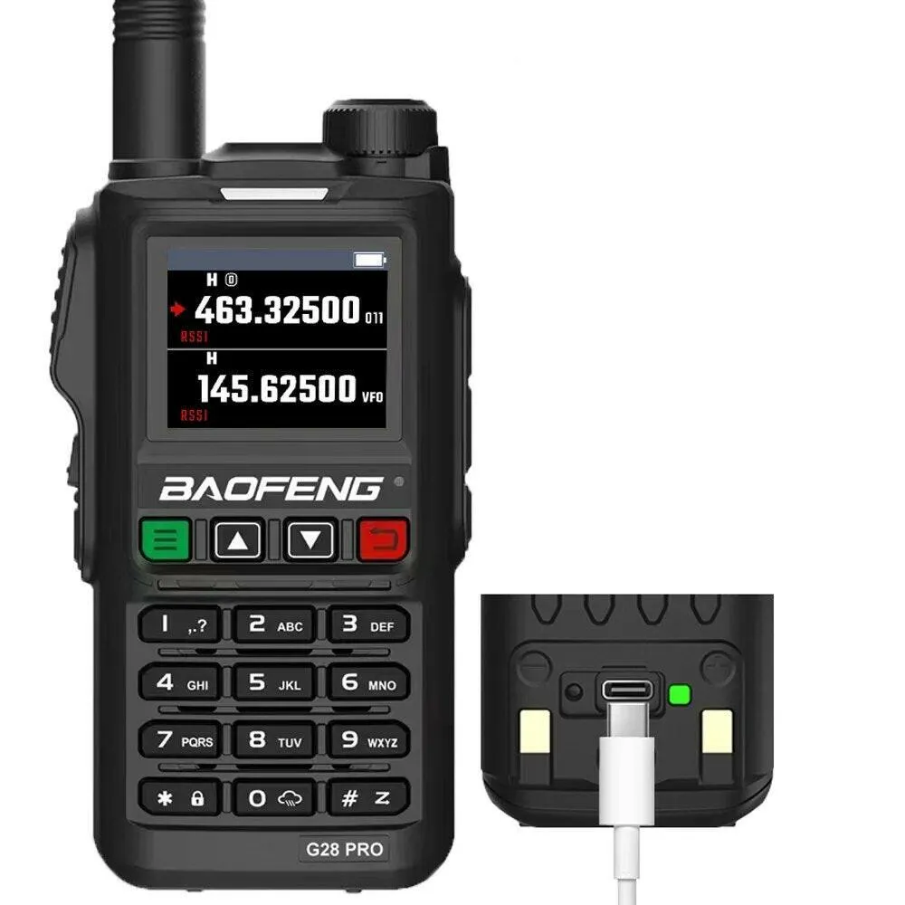 2023 Baofeng UV-G28 Pro 10W Walkie Talkie 999 Channel Powerful Station Hunting Ham Four Band Radio Wireless Set Receiver VHF UHF