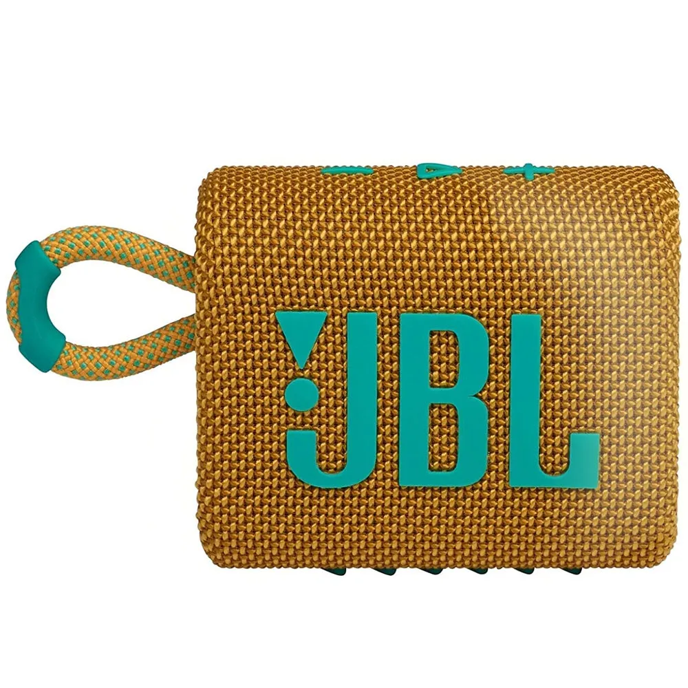 3x JBL Go 3 Portable Waterproof Wireless IP67 Dustproof Outdoor Bluetooth Speaker (Yellow)