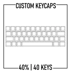 40% Keyboard Custom Keycaps ( ANSI | 40 Keys )