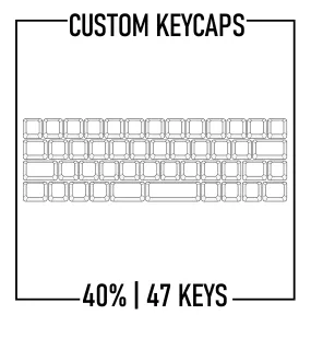 40% Keyboard Custom PBT Keycaps Set( ANSI | 47 Keys )