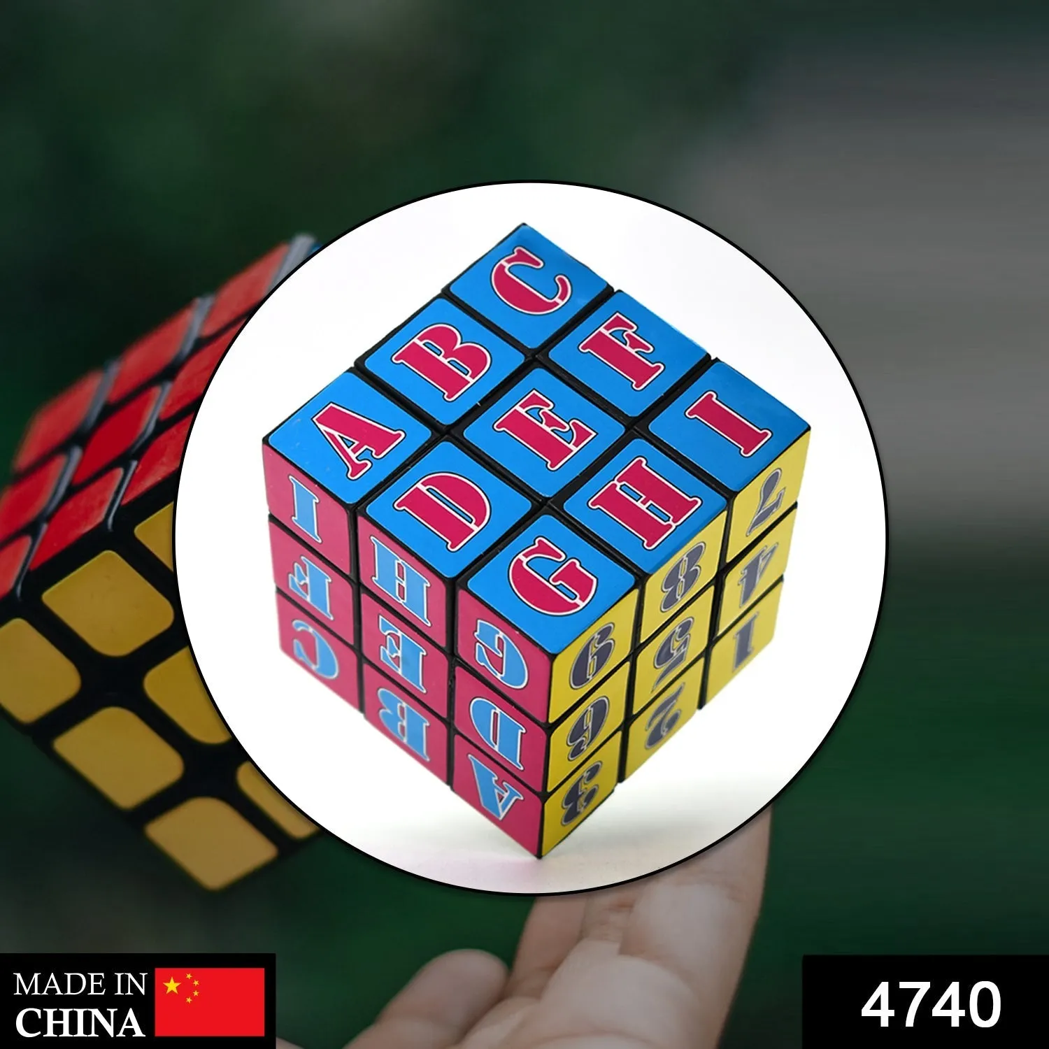 4740 Alpha Numeric Cube used for entertaining and playing purposes by kids, children’s and even adults etc.