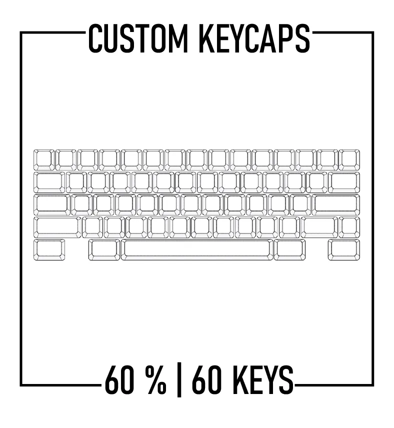 60% Keyboard Custom Keycaps ( ANSI | 60 Keys )