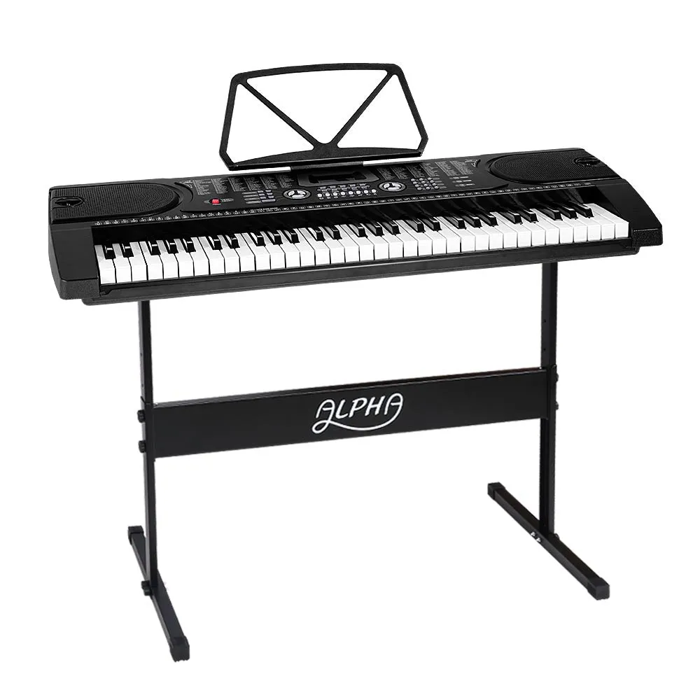 61-Key LED Electric Piano Keyboard w/ Stand and Effects Alpha