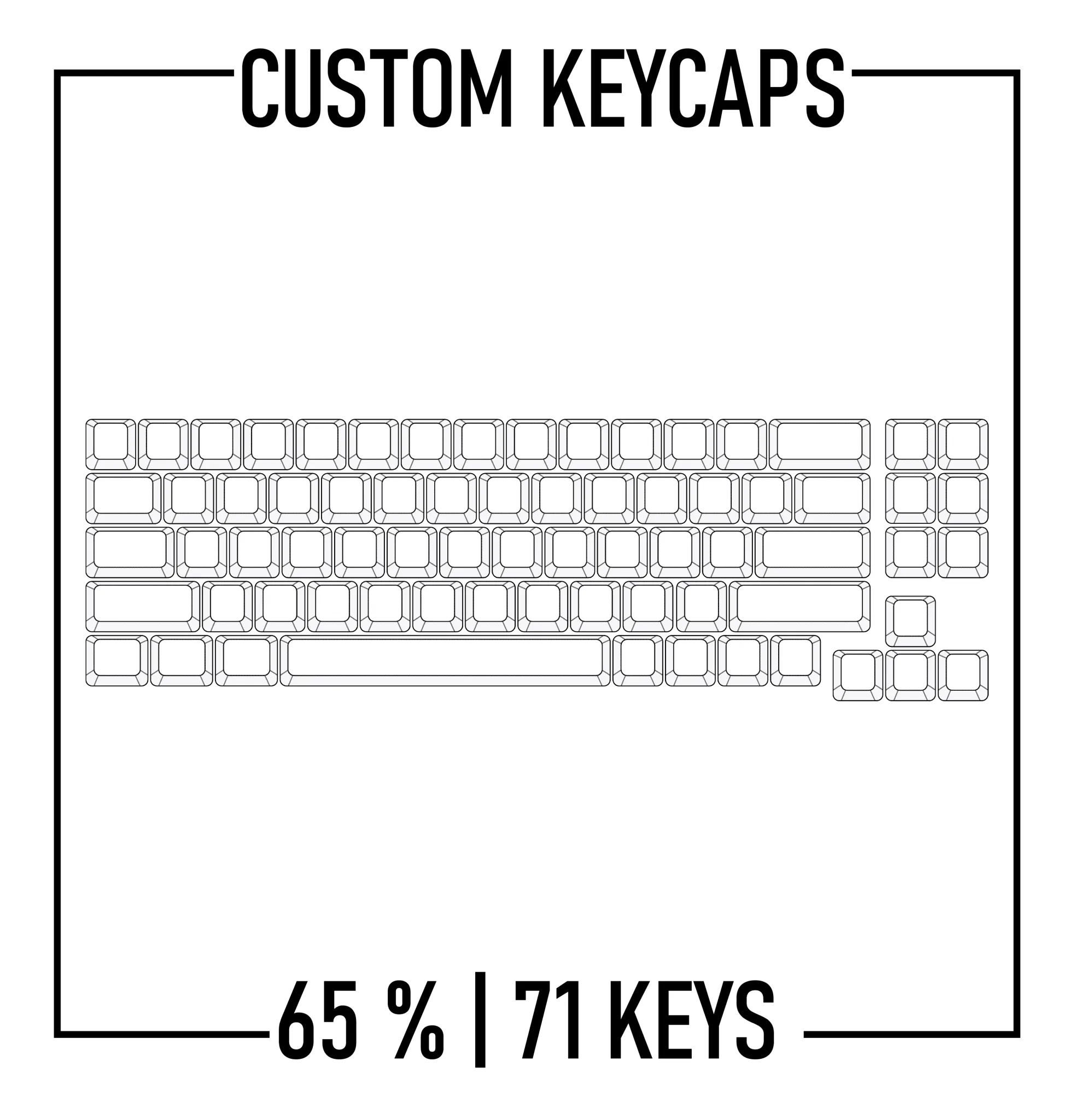 65% Custom Keycaps Set ( ANSI | 71 Keys )