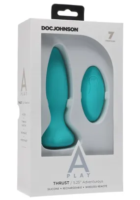 A Play Thrust Adventurous Rechargeable Silicone Anal Plug W/remote