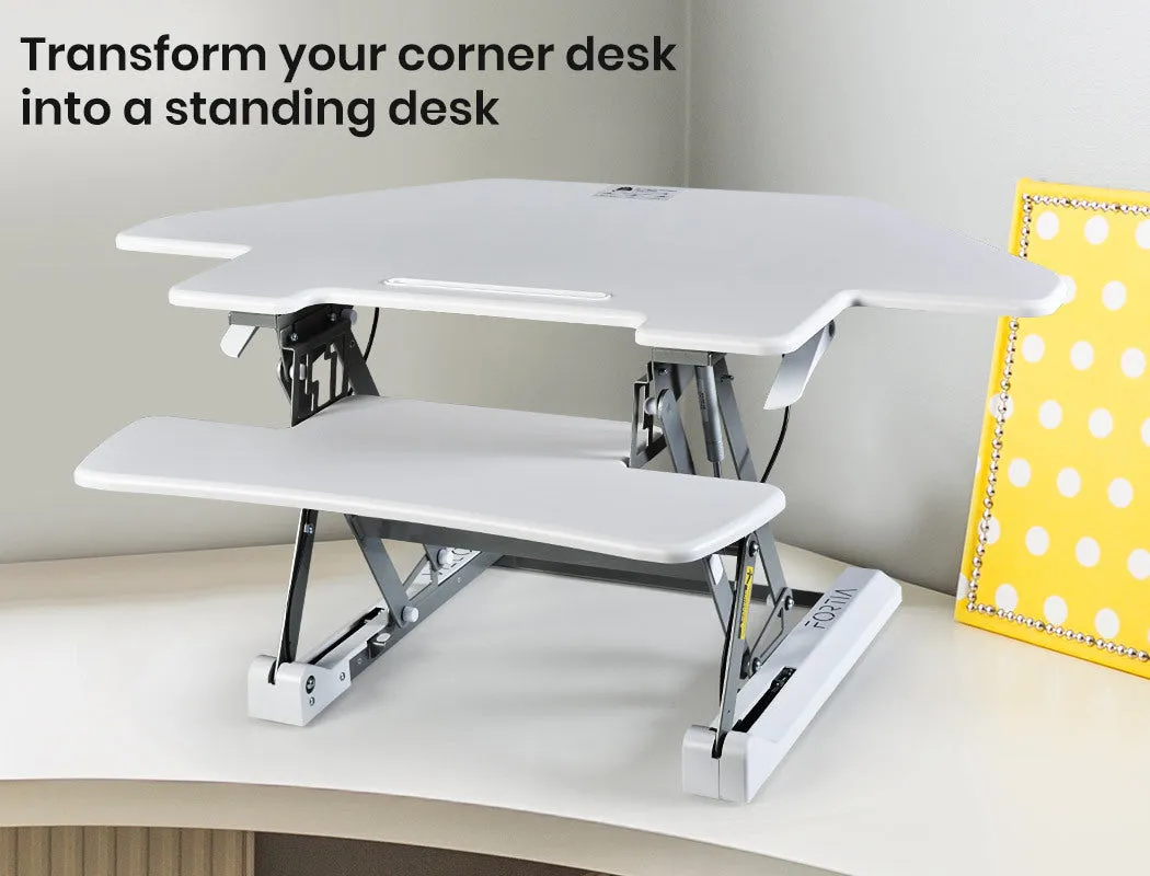 Adjustable Corner Desk Riser 110cm Wide for Dual Monitor, Fortia