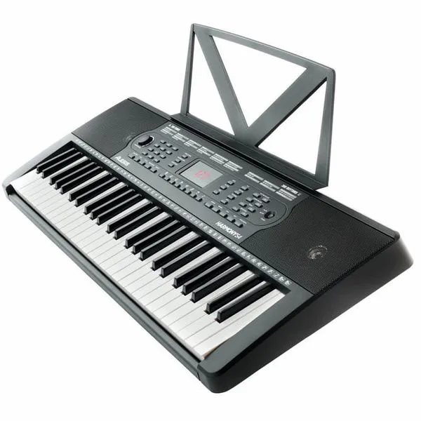 Alesis Harmony 54 Electronic Digital 54 Key Keyboard with Synth Action Built-In Speakers 3.5mm Audio Input / Output and 300 Sound Presets (Microphone Included)