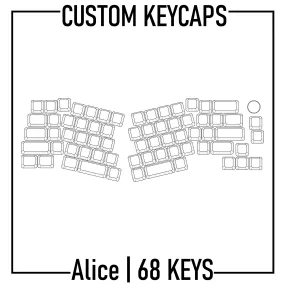 Alice Split Keyboard Custom Keycaps( ANSI | 69 Keys )