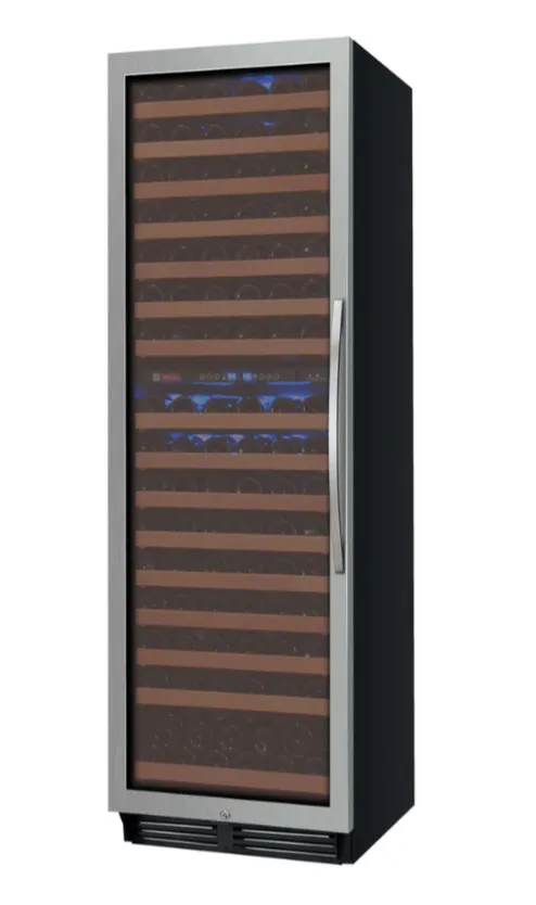 Allavino 24" Dual Zone Stainless 172 Bottle Left Hinge Wine Refrigerator