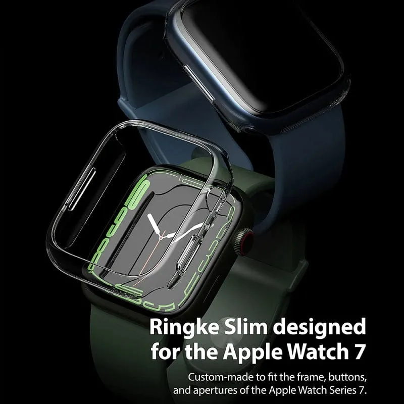 Apple Watch Series 9/8/7 (45mm) Slim Clear and White Case By Ringke