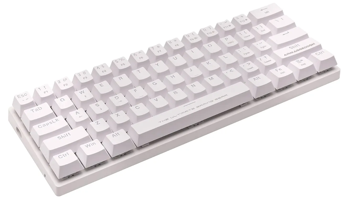 Armaggeddon MKA-61C Psychstarling Gaming Keyboard, White