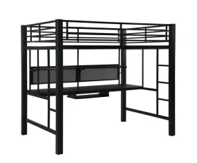 Avalon - Full Workstation Loft Bed - Black