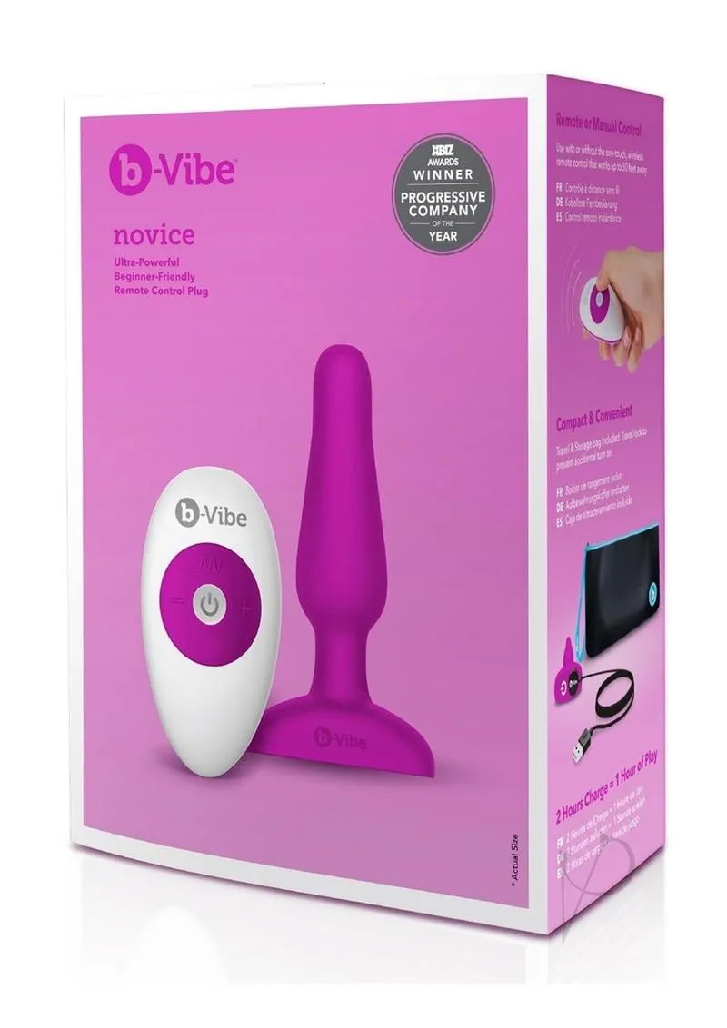 B-vibe Novice Plug Fuchsia