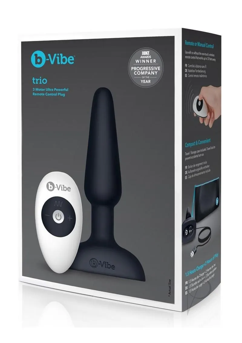 B-vibe Trio Plug Black