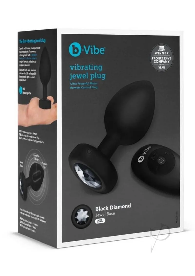 B-vibe Vibrate Jewel Plug Xxl Black