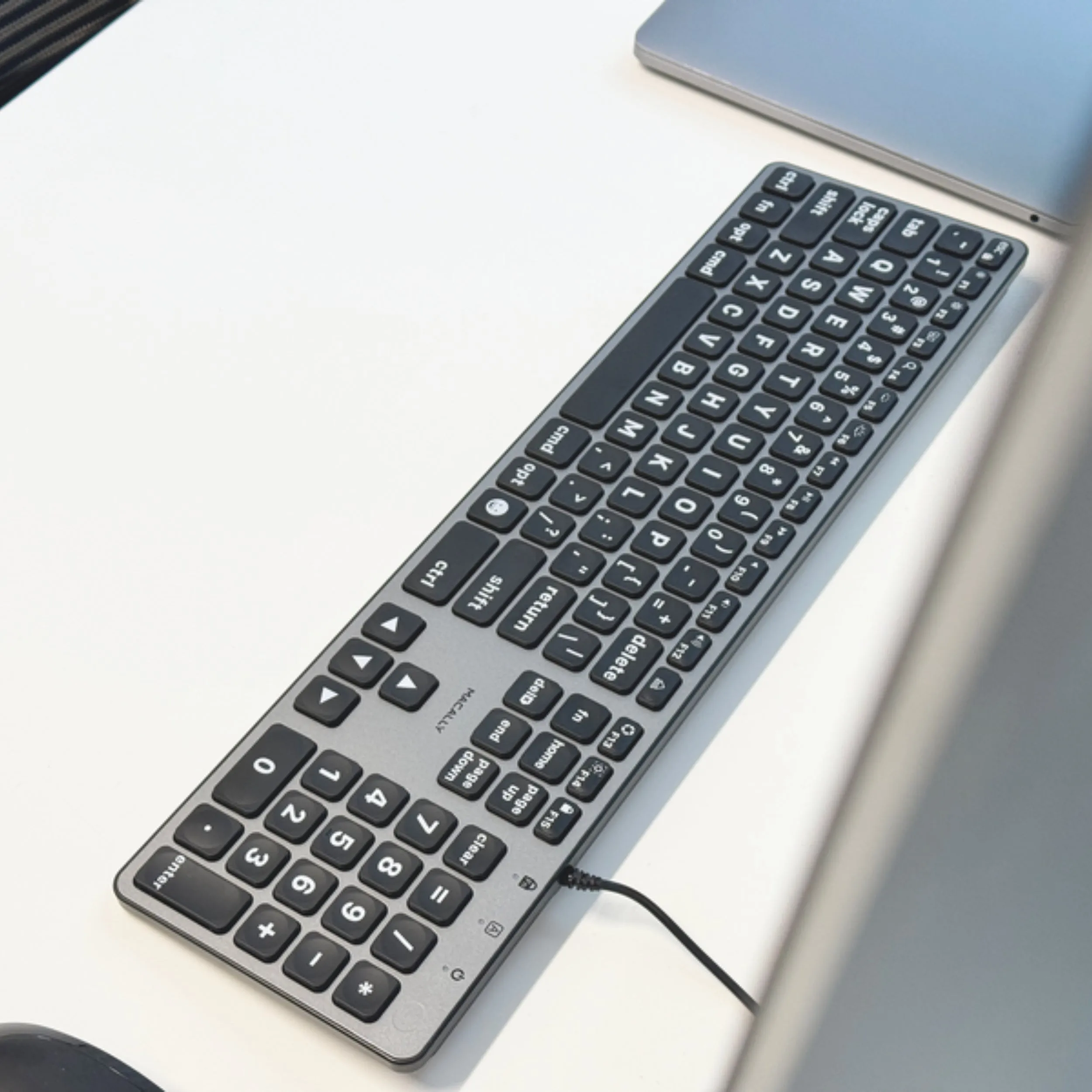 Backlit Large Print Keyboard For Mac with Dual USB A / C