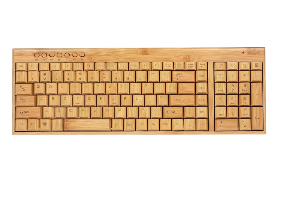 Bamboo Wireless Keyboard & Mouse Combo Set