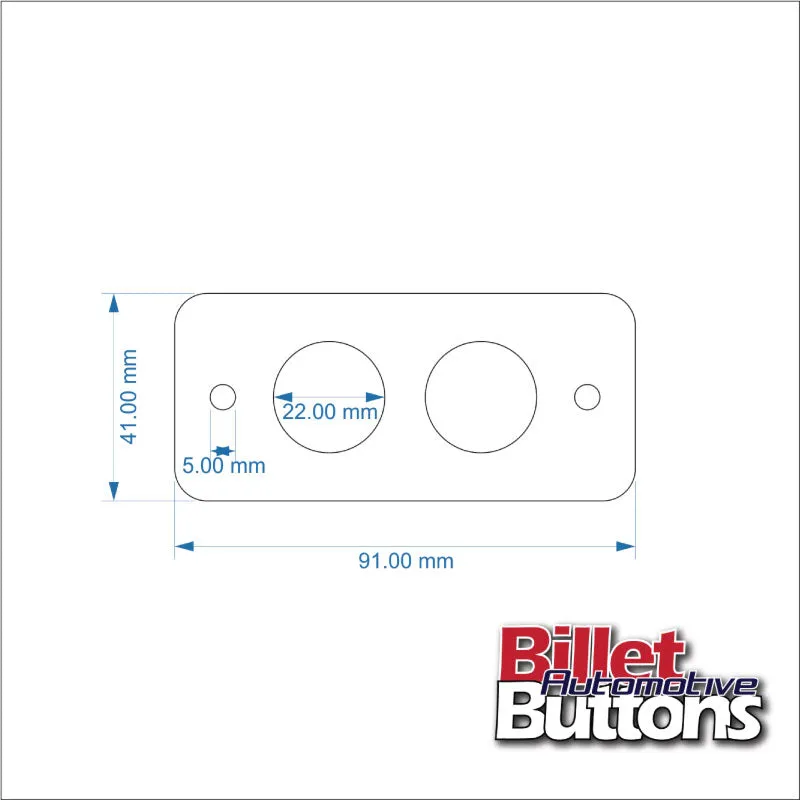 Billet Button 2 hole laser cut switch panel