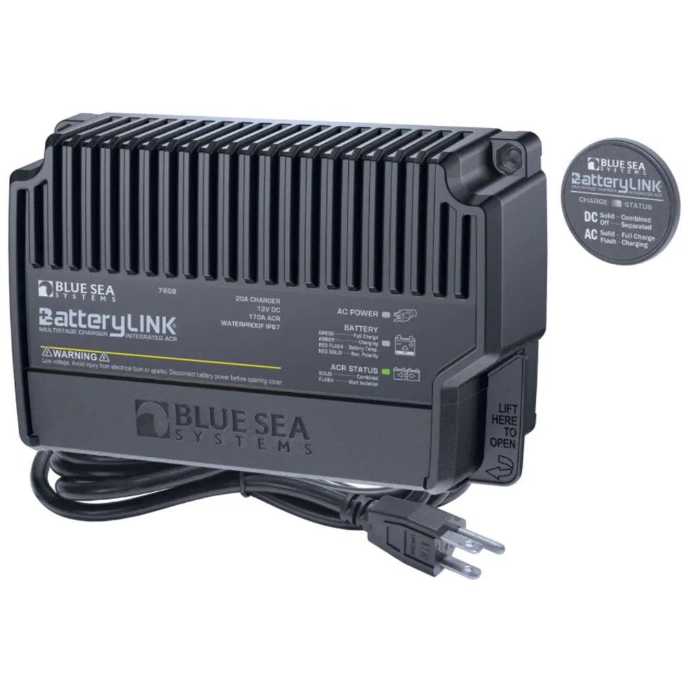 Blue Sea 7608 BatteryLink? Charger (North America) - 12V - 20Amp - 2 Bank