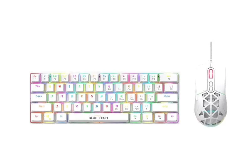 Blue Tech KB418 RGB Backlit Mechanical Keyboard And Mouse Combo - Red Switch