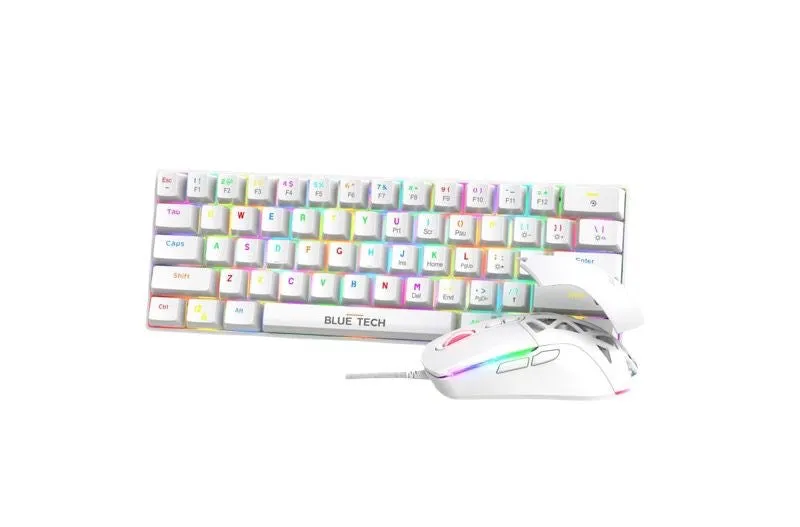 Blue Tech KB418 RGB Backlit Mechanical Keyboard And Mouse Combo - Red Switch