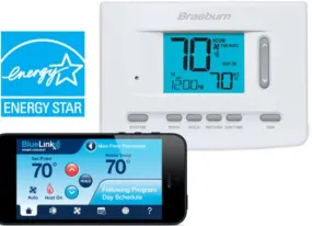 Braeburn BlueLink Model 7205 Wi-Fi Programmable Thermostat (3 Heat/2 Cool)