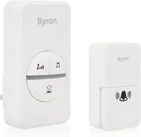 Byron DBY-23442BS Wireless Doorbell Set - Kinetic Energy - White