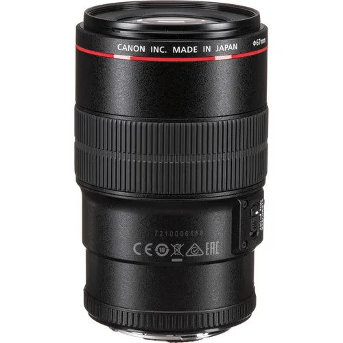 Canon EF 100mm f/2.8L Macro IS USM Lens Bundle with Cleaning Kit, Filter Kits, and Padded Lens Case (Intl Model)