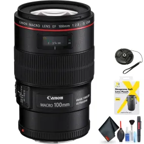 Canon EF 100mm f/2.8L Macro is USM Lens for Canon EF Mount   Accessories (International Model with 2 Year Warranty)