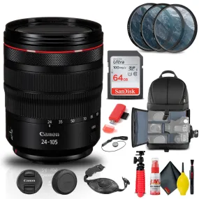 Canon RF 24-105mm f/4L IS USM Lens (2963C002)   Filter   BackPack   64G   More