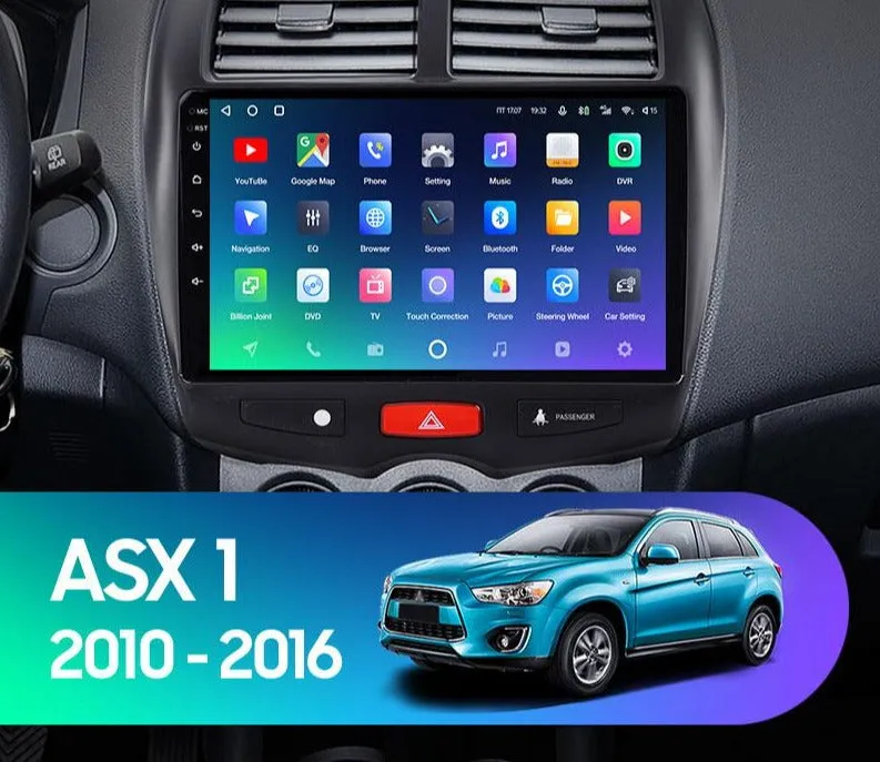 Car Dealz Premium Advanced 4G Data Model 10.2" Android 12.0 For Mitsubishi ASX 1 2010 - 2016 In Dash Plus OEM Fascia