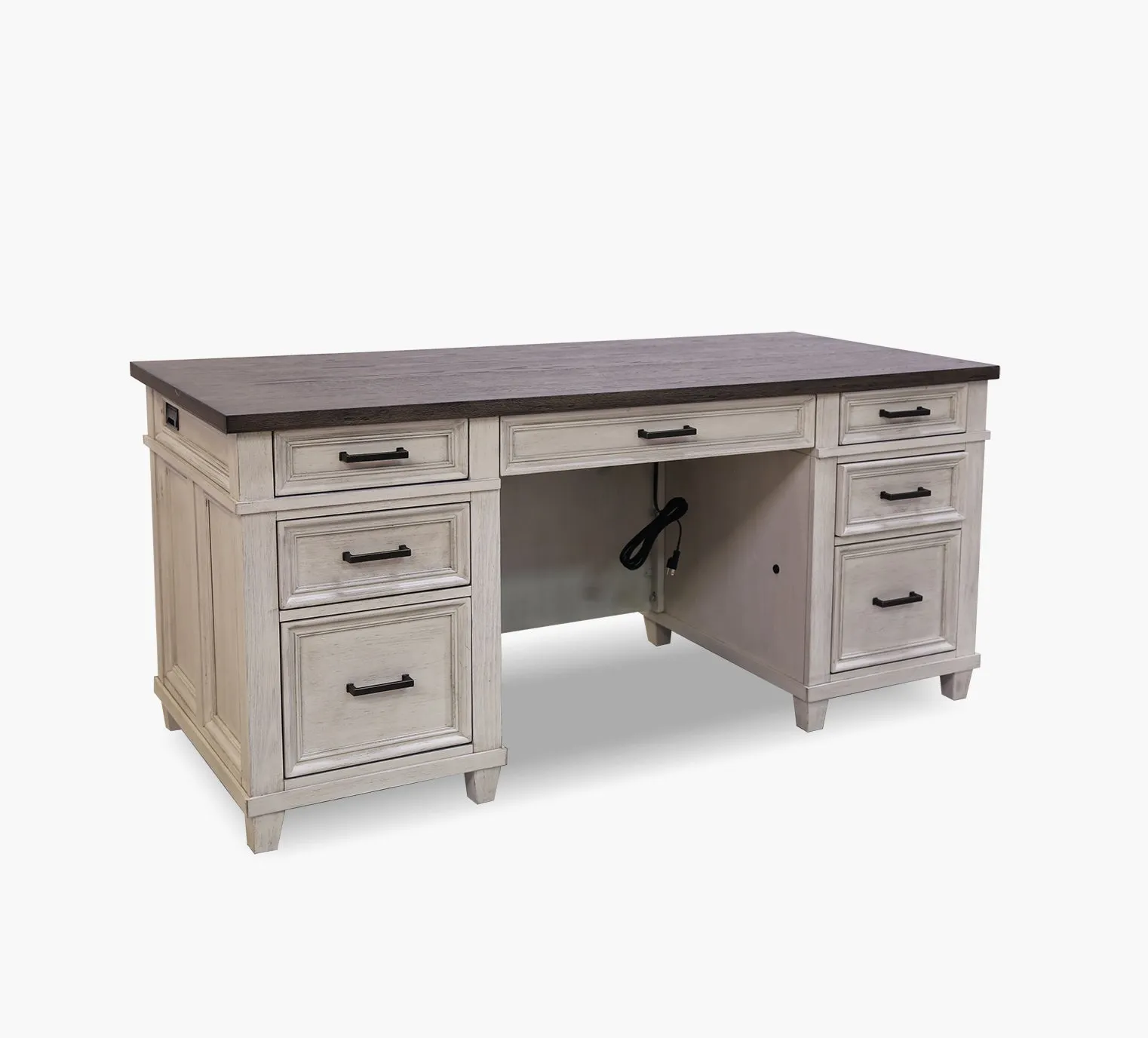 Caraway Two Tone 66" Executive Desk