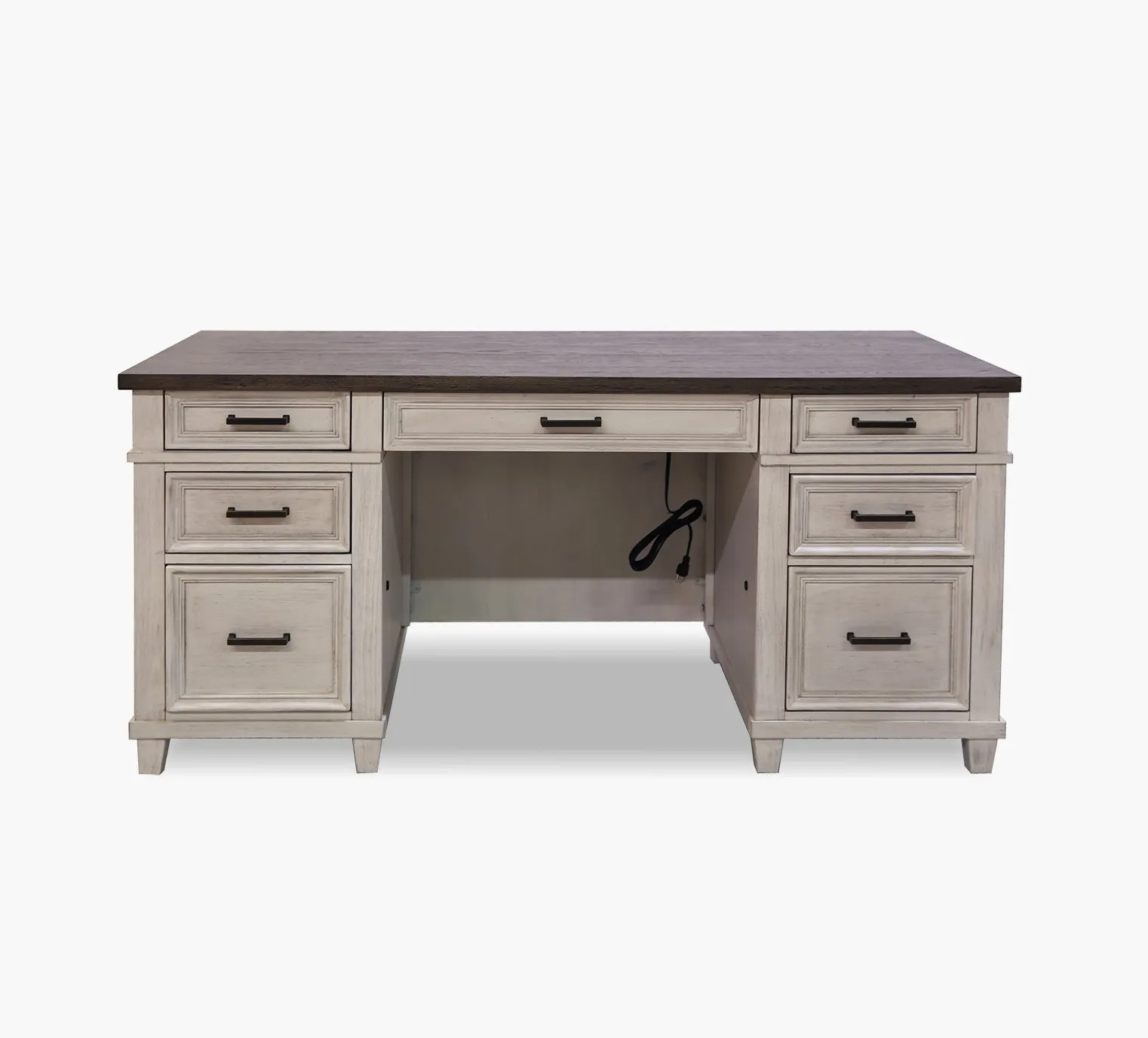 Caraway Two Tone 66" Executive Desk