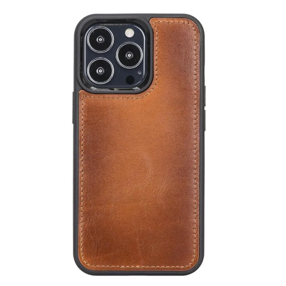 Carter iPhone 13 Mini Detachable Wallet Case, Rustic Tan