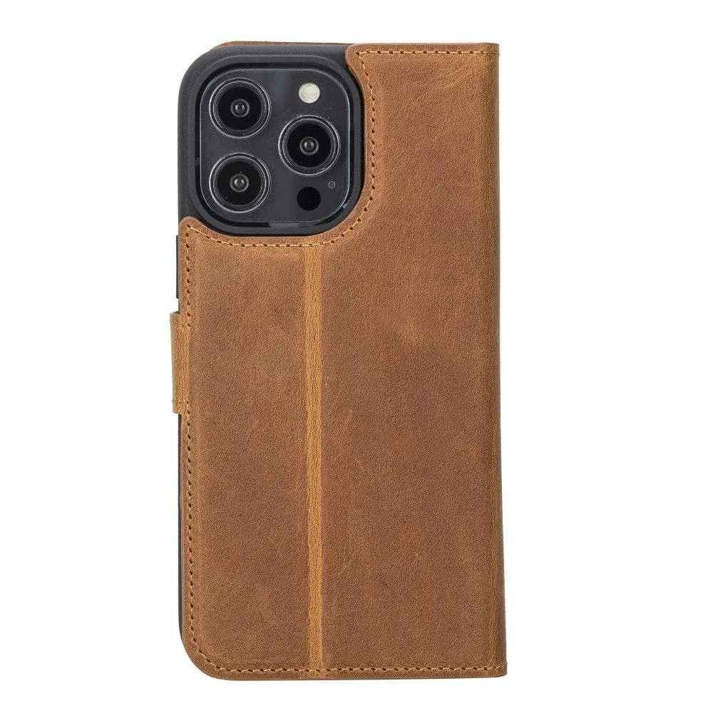 Carter iPhone 14 Plus Detachable Wallet Case, Antique Mocca