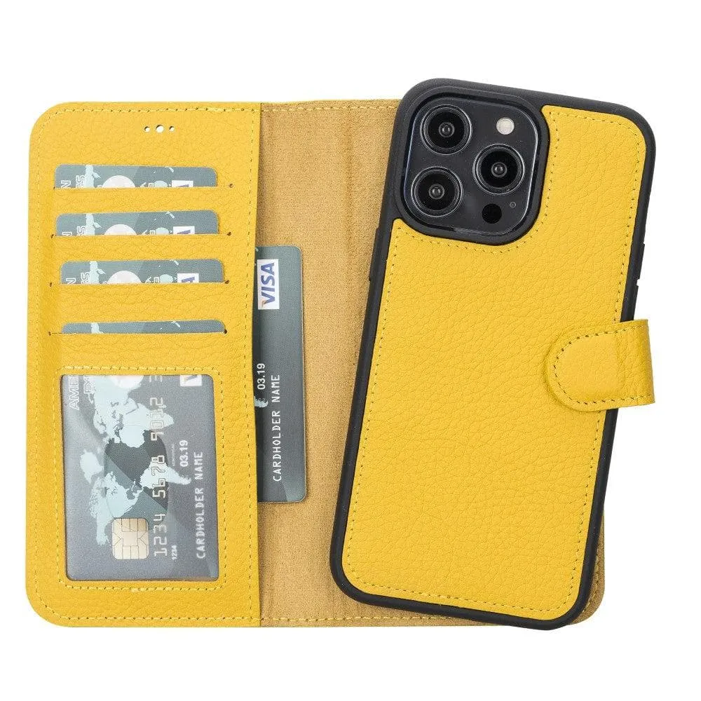 Carter iPhone 14 Pro Detachable Wallet Case, Floater Yellow