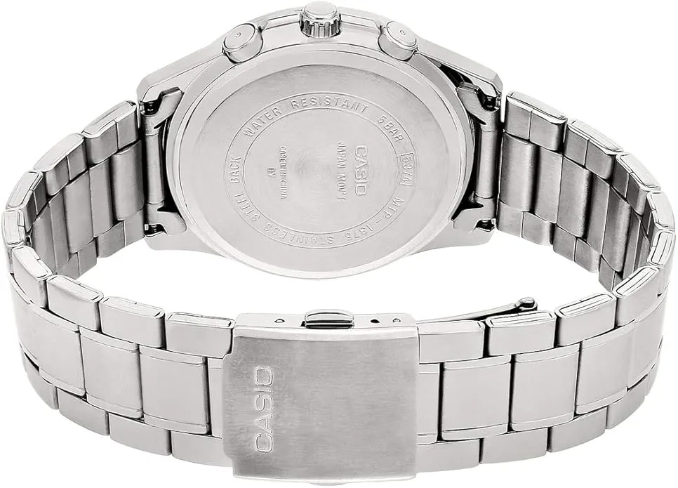 Casio MTP-1375D-1AVDF Enticer Men Stainless Steel Watch with Ion Plated Case and Analog Timekeeping