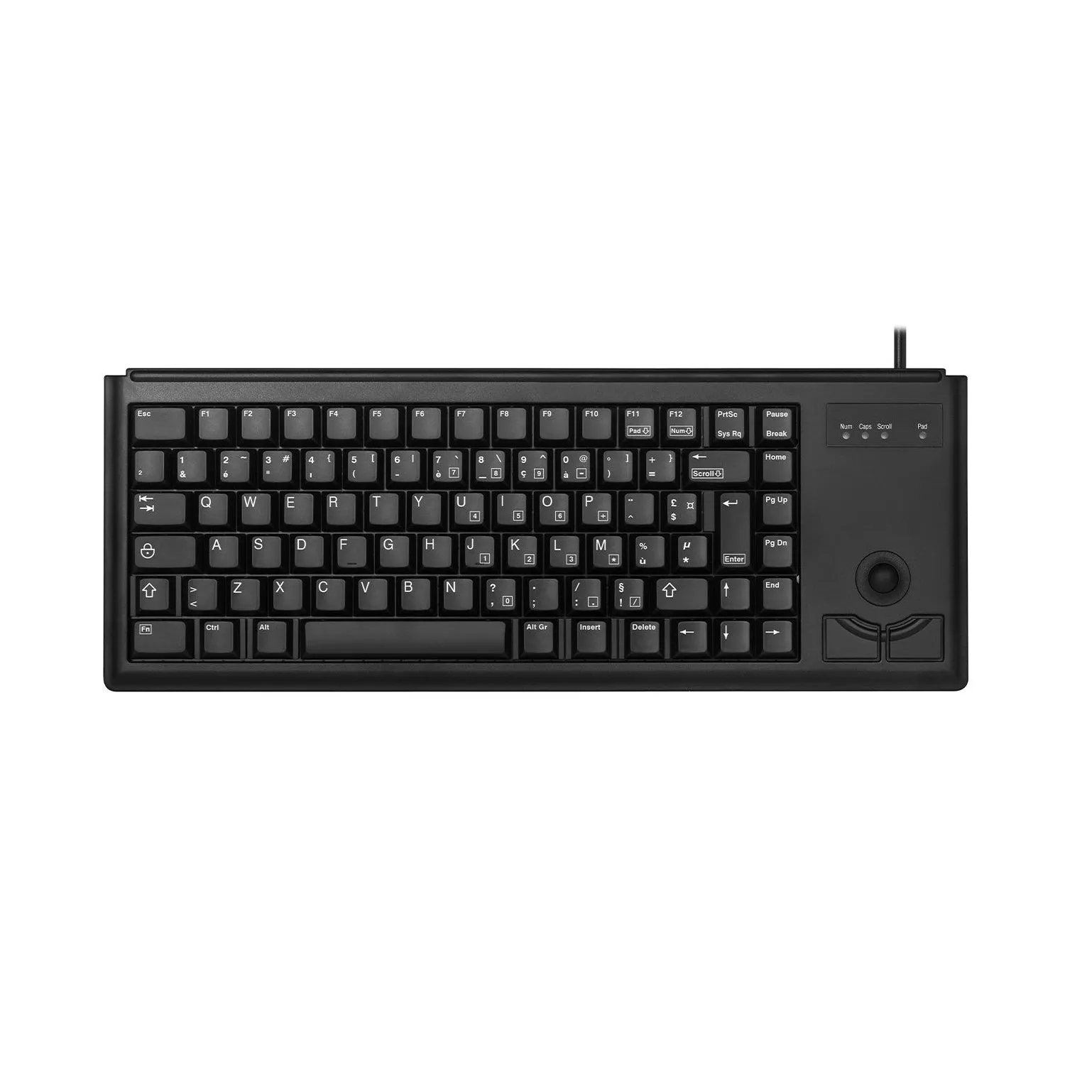 CHERRY G84-4400 Compact Keyboard with Integrated Trackball