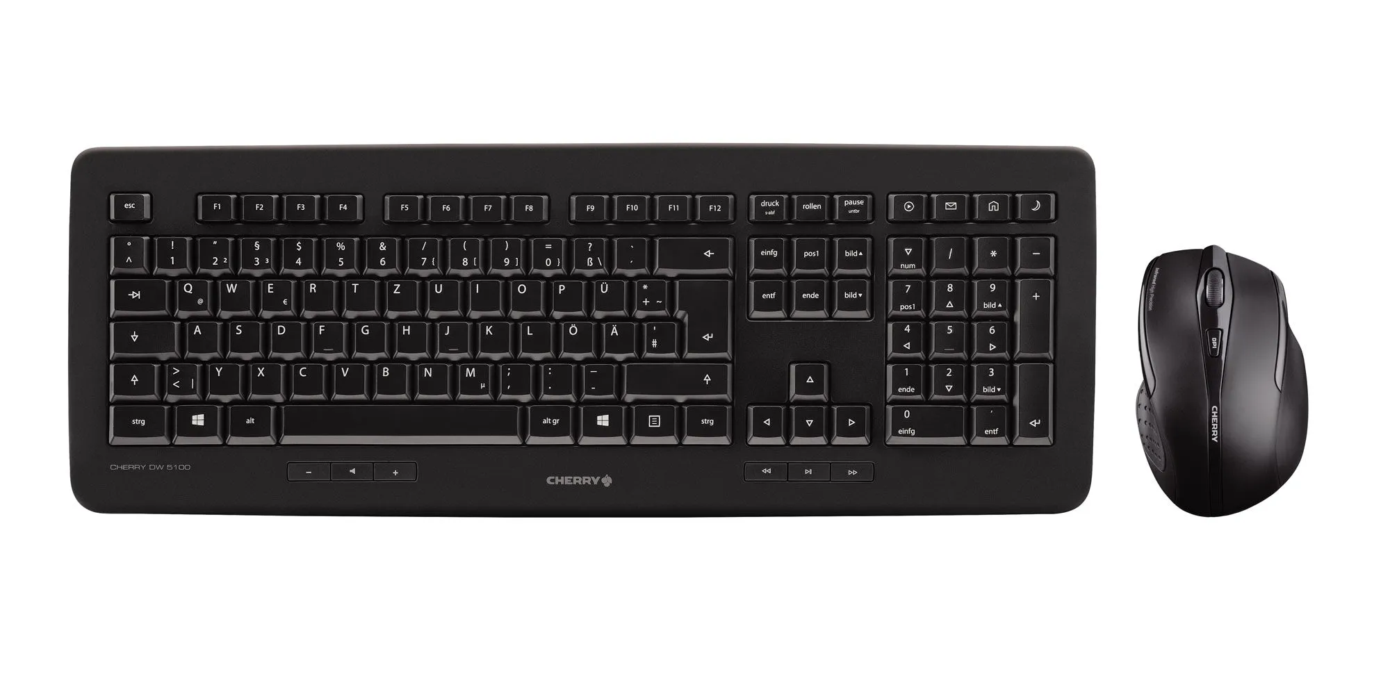 Cherry Keyboard And Mouse Set Dw 5100 - Black