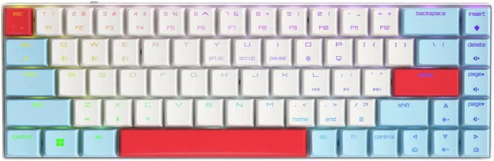 CHERRY MX-LP 2.1 65% RGB LOW PROFILE 紅軸 (白色)小巧無線遊戲械式鍵盤 G80-3860LVAEU-0