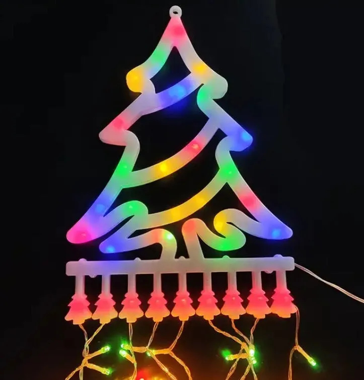 Christmas Tree Waterfall Lights Solar LED Strip #6953