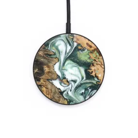 Circle Wood Resin Wireless Charger - Aria (Green, 689902)