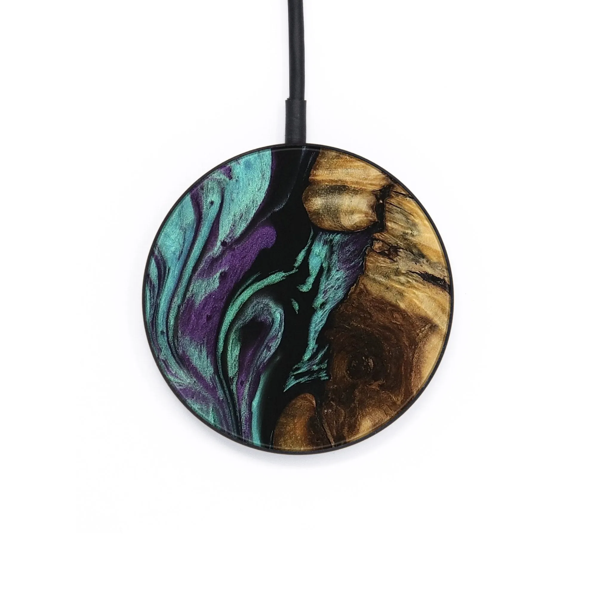 Circle Wood Wireless Charger - Arno (Purple, 739957)