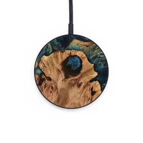 Circle Wood Wireless Charger - Herbie (Teal & Gold, 733469)