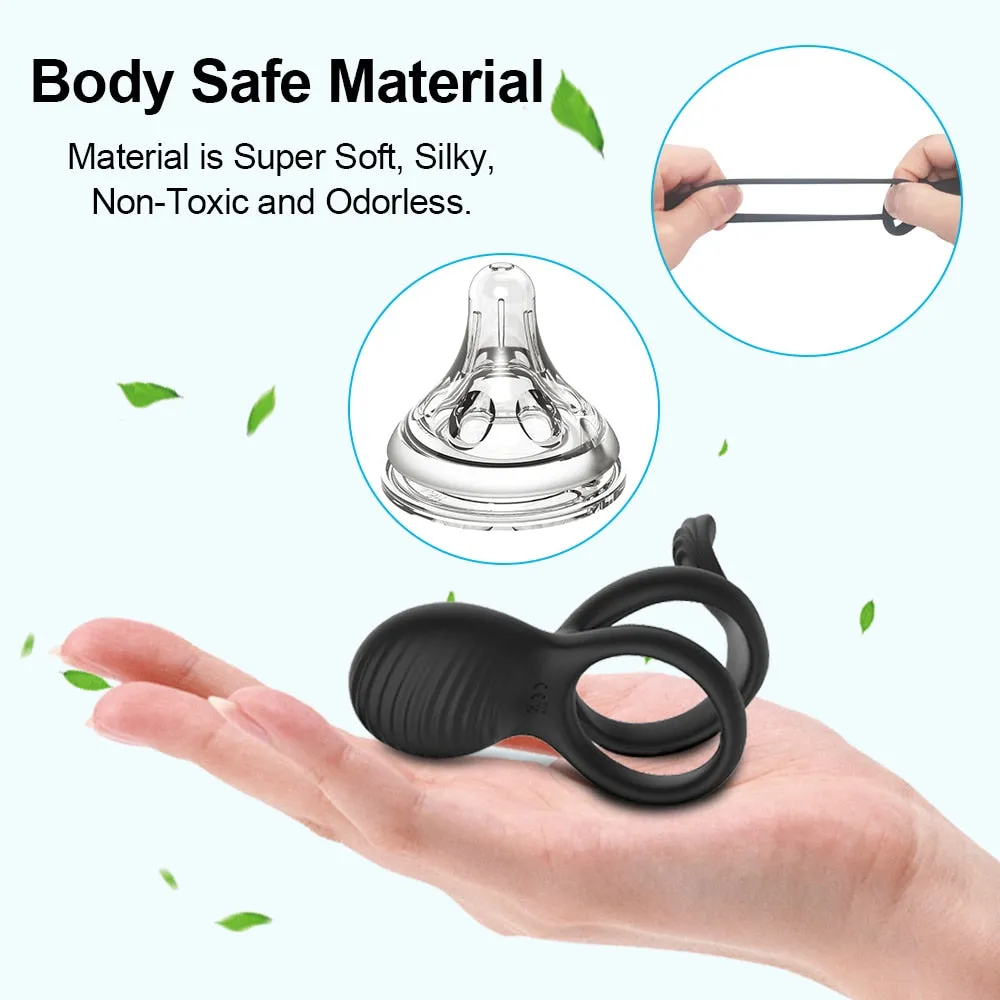 Cock Ring Wireless Remote Control Couple Ring Cock Vibrator Ring Retardant Ejaculation Delay Toys for Men's Penis