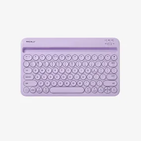 Compact Bluetooth Keyboard for Mac with iPhone or iPad Holder (Purple)