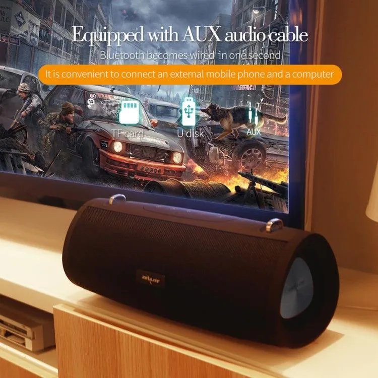 Compact Wireless Subwoofer Speaker with Built-in Mic, TF Card & AUX Support